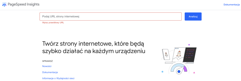 Narzędzie PageSpeed Insights dostarcza wartościowe informacje o działaniu witryny