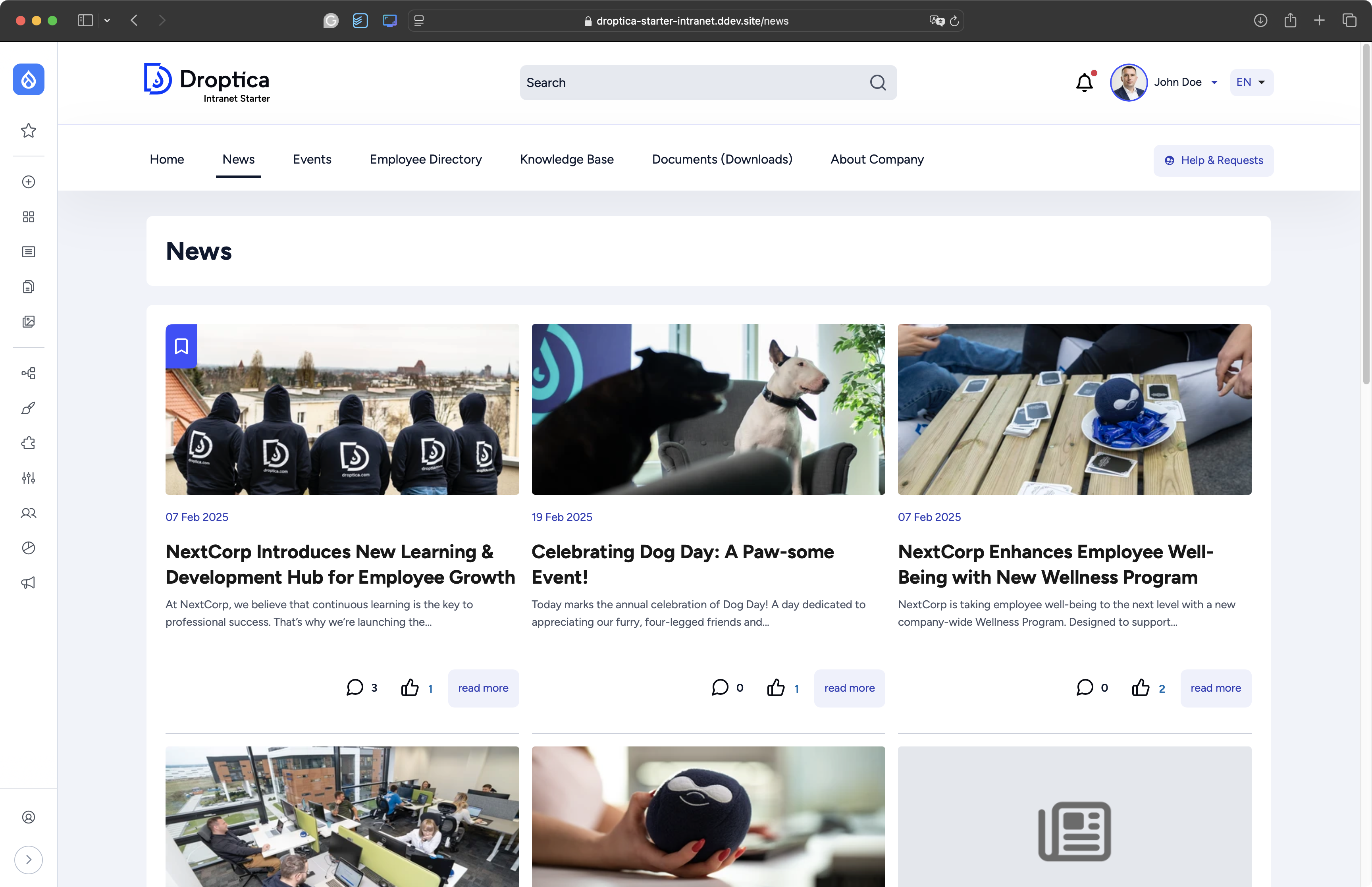 Rozwiązanie Open Intranet posiada podstawowe funkcjonalności oraz możliwość dalszej rozbudowy